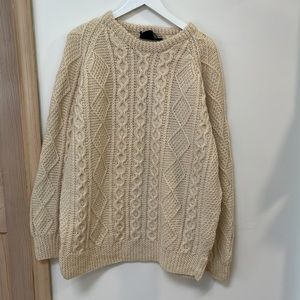 Fisherman's sweater Aran Cable Knit Wool